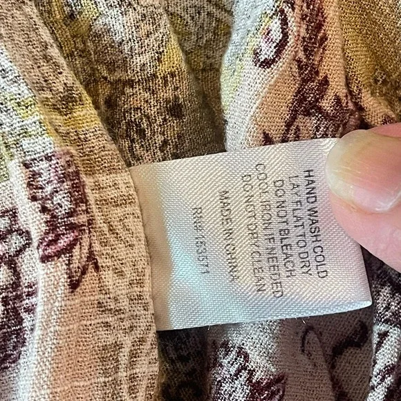 Oli & Hali Military Style Jacket Small Ruffle Hem Bronze Button Cotton Blend - Picture 5 of 8